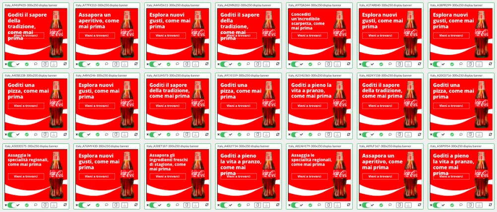 Case study Ad-Lib.io Coca-Cola advert variants