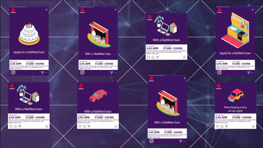 Examples of NatWest targeted loan adverts