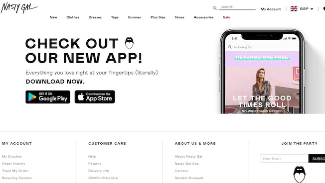 nasty gal app