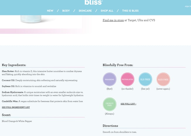 bliss products