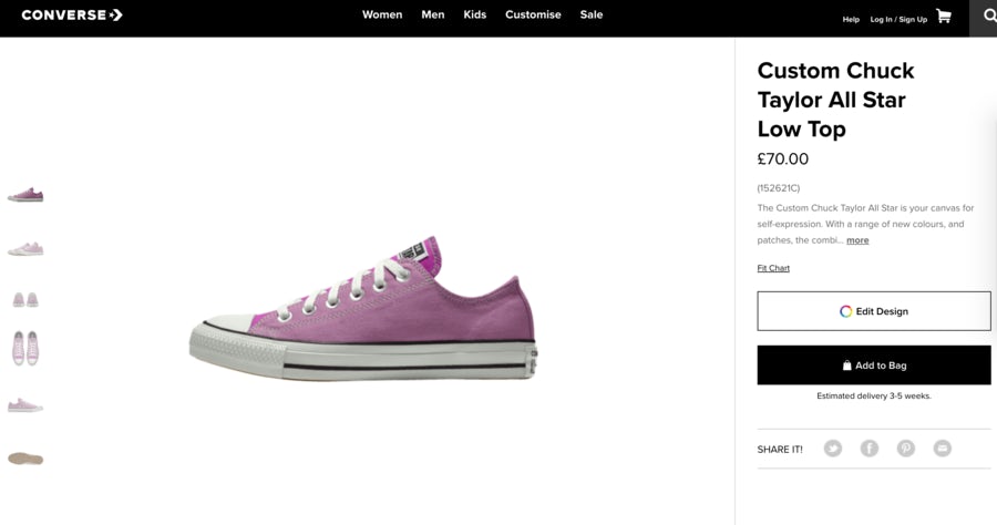 converse product pages